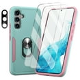 thumbnail image 1 of Aggxpf Samsung A54 5G Case Screen Protector Pack Camera Lens Protector, Rugged Phone Cover with Ring Stand, Teal, 1 of 5