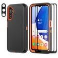 thumbnail image 1 of Aggxpf for Samsung Galaxy A54 5G Phone Case with Screen Protector & Camera Lens Protector, Full Body Protection Phone Cover, Orange, 1 of 6
