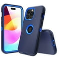 thumbnail image 1 of Aggxpf for iPhone 15 Pro Max Case, Shockproof Heavy Duty Phone Case 3 in 1 Layer Rugged Full-Body Protective Phone Cover,Dark Blue, 1 of 6