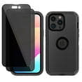 thumbnail image 1 of Aggxpf for iPhone 15 Pro Max Case with Privacy Screen Protector 2 Pack, Heavy Duty Phone Case Full-Body Protective Phone Cover,Black, 1 of 7