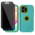 thumbnail image 1 of Aggxpf for iPhone 15 Pro Max Case with Privacy Screen Protector 2 Pack, Heavy Duty Phone Case Full-Body Protective Phone Cover,Green, 1 of 7