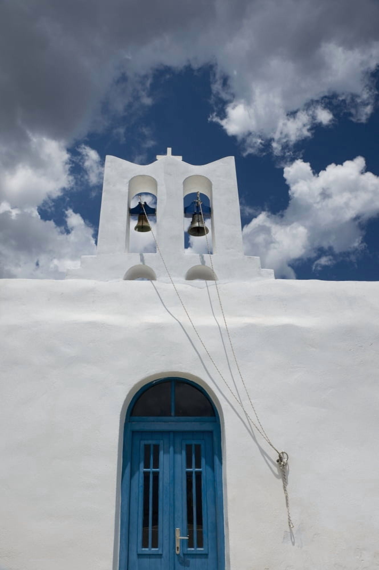 Aghios Ioannis on a cliff above above Apokofto Bay in Southeastern Sifnos Sifnos Cyclades Greek Islands Greece Canvas Art - Ellen Rooney Design Pics (12 x 19)