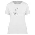 thumbnail image 1 of Agile Cyclist Line Draw T-Shirt Women -Image by Shutterstock, Female Medium, 1 of 2