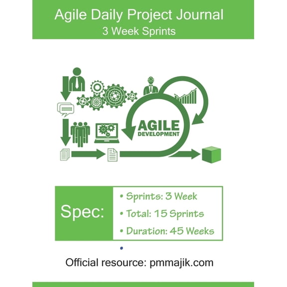 Agile Daily Project Journal : 3 Week Sprints (Paperback)