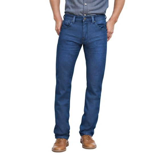 Agile Mens Super Comfy Straight Stretch Denim Jean AKP44108SL True Medium 30X32