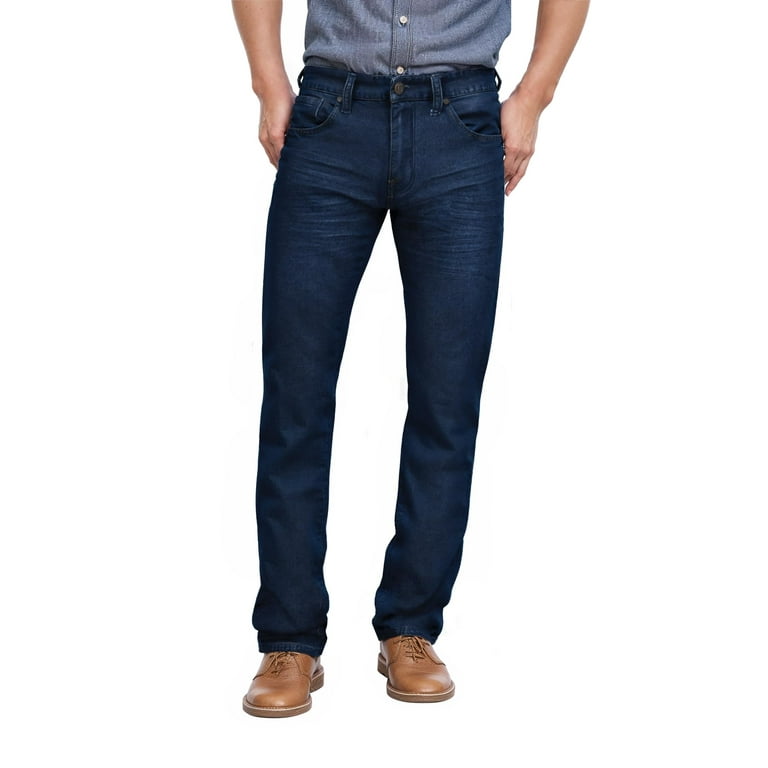 Agile Mens Super Comfy Straight Stretch Denim Jean AKP44104SL Blue