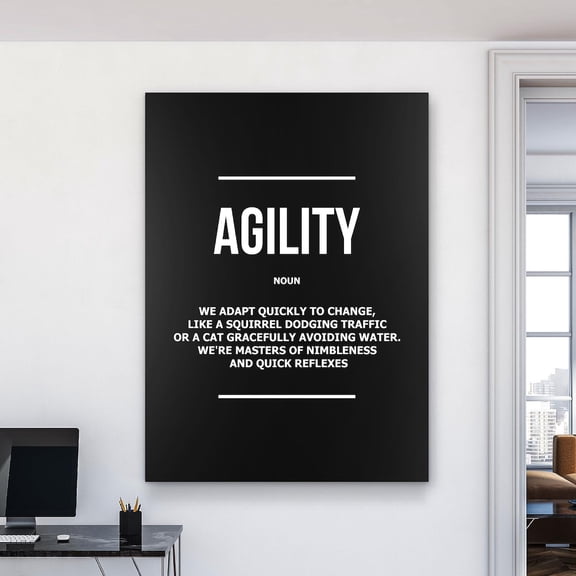 Agility Definition Playful Office Motivational Work From Home Playful For Coworker Poster Unframed Paper Print