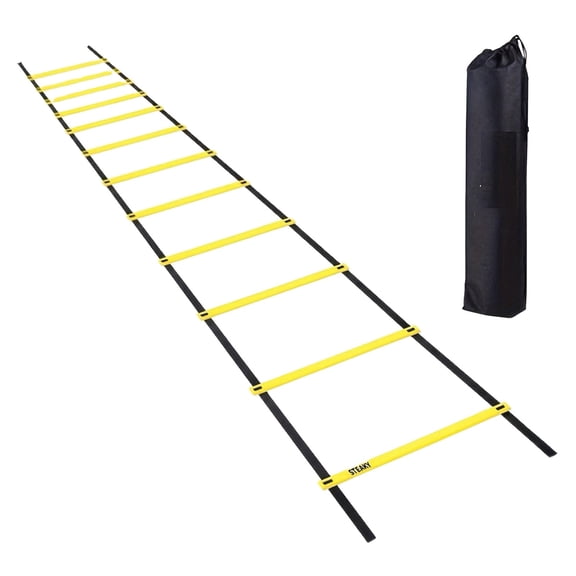 Agility Ladder For Football And Basketball Training For Athletes Enhance Footwork Drills And Plyometric Workouts Fitness For Performance, 500x50cm, Orange