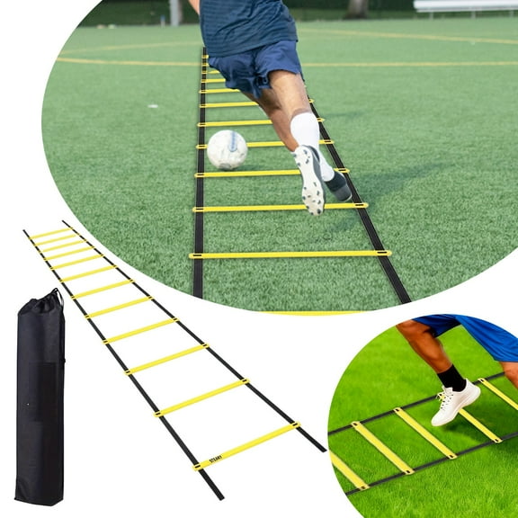 Agility Ladder For Football And Basketball Training Footwork Drills And Plyometric Workouts For Athletes, 500x50 cm, Yellow