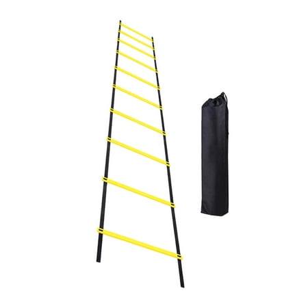 Agility Ladder Speed Ladder Soccer Balance Basketball Footwork Training, Football Speed Training Equipment with Carry Bag for Rugby Home Gym 500cm 10 Sections