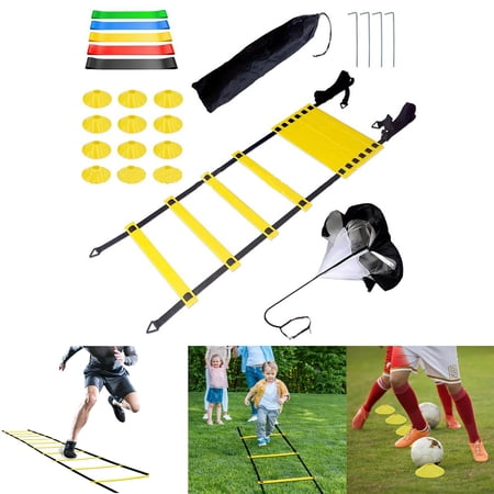 Agility Ladder Speed Training Equipment Speed and Agility Training Set 20 Feet 12 Rungs Agility Ladder for Football Basketball Hockey Training Athletes
