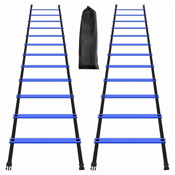 Agility Ladder Speed Training Equipment with 12 Rungs, 20ft Length, and Dual Carrying Bags