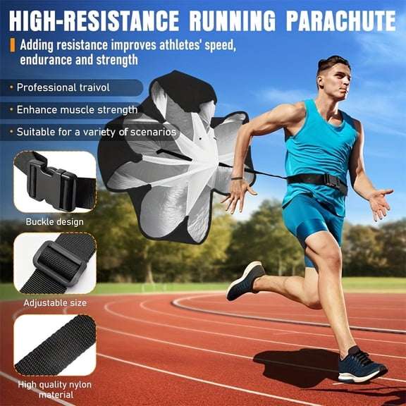 Agility Training Equipment, Soccer Training Equipment, 20FT Agility Ladder, 4 Hurdles, 12 Soccer Cones, Jump Rope, Running Parachute