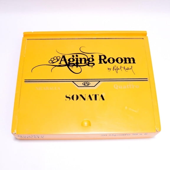 Aging Room Sonata Quattro Maestro Empty Wood Cigar Box 8.5" x 7" x 2"