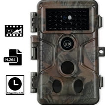 Agitato No Glow Game & Deer Trail Cameras 24MP 1296P H.264 Video 100ft Night Vision Motion Activated 0.1S Trigger Speed Waterproof Farm & Yard Cameras for Home Surveillance & Outdoor Wildlife Hunting