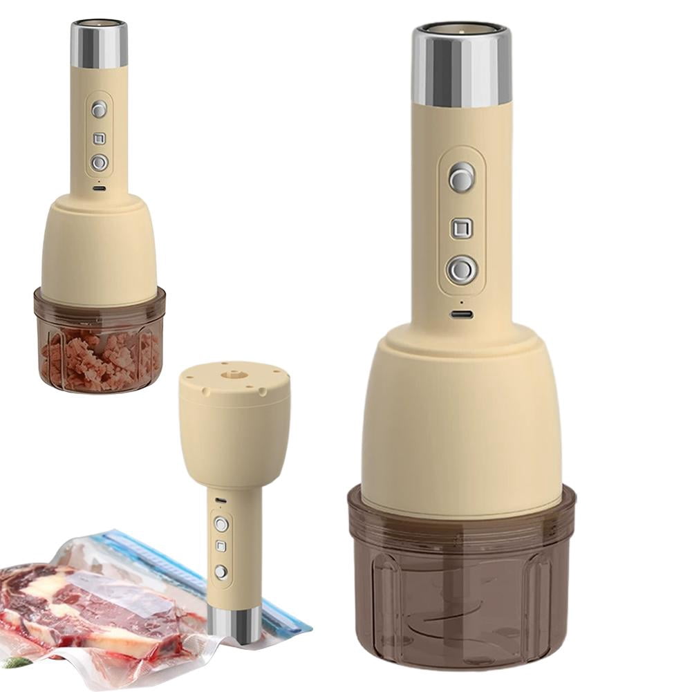 Agiufgs 2-in-1 Meat Mincer & Vacuum Sealer, 3-Layer Cutter for Uniform Chopping, Preserve Freshness for Meats and Seafood