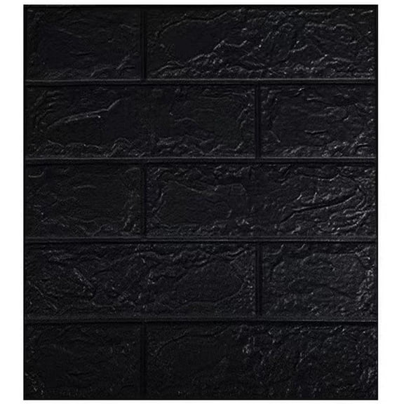 Agiufgs 20 Pack 3D Brick Wall Panels Xpe Foam 38.5 X, Peel and Stick Self-Adhesive, for Living Room Bedroom Kitchen Walls, Black