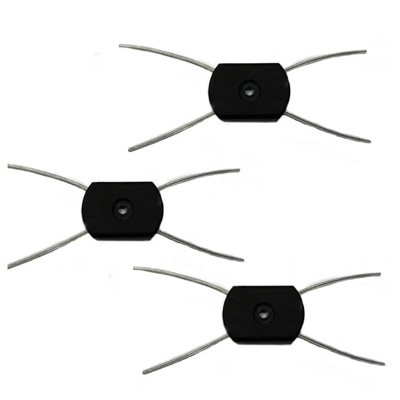 Agiufgs 3 Pack Steel Wire Weed Whacker, Efficient Grass Cutting with String Trimmer Design, for Lawn and Garden Trimming Setup, Black, 3pcs