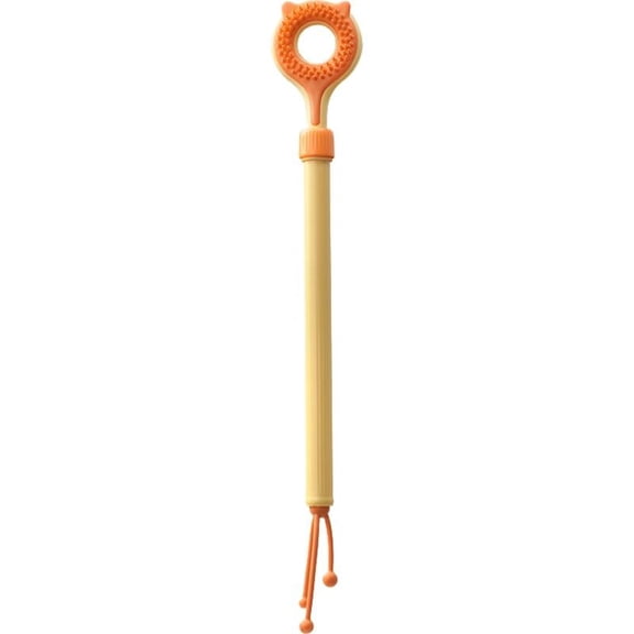 Agiufgs 3-in-1 Cat Massager Extendable, Dual Texture Scratching and Massage, for Cat Grooming and Play Setup and Daily Use, Orange