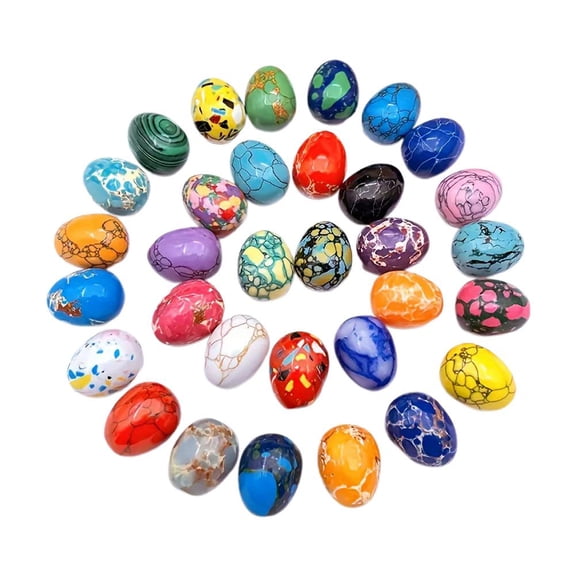 Agiufgs 30 Pack Easter Decorative Eggs Natural Polished, Sparkling and Dazzling, for Easter Holiday Decorations Setup and Daily Use, Multicolor