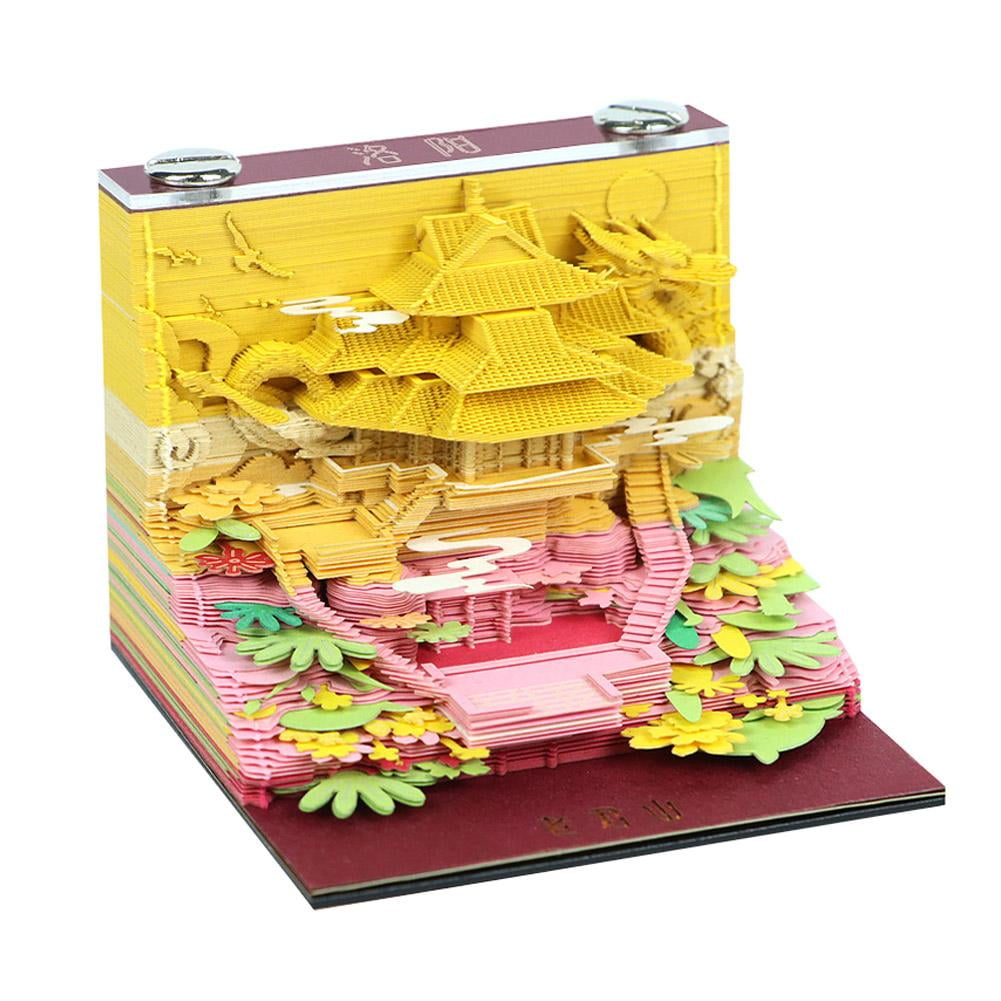 Agiufgs 3D Three-Dimensional Notepad 6x6x1.97, Realistic Paper ...