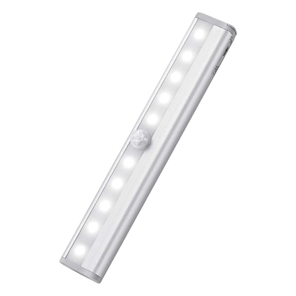 Agiufgs 6-LED Motion Sensor Light Bar, 15-Second Auto-Off for Closets, Battery-Powered Night Light for Hallways