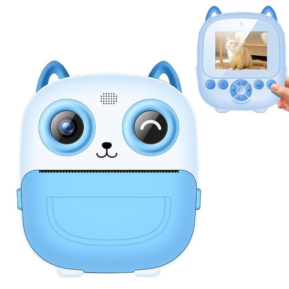 Agiufgs AI Instant Print Camera for Kids, 2.4-Inch Screen with Inkless Thermal Printing, Creative Learning Tool for Young Explorers and Artists