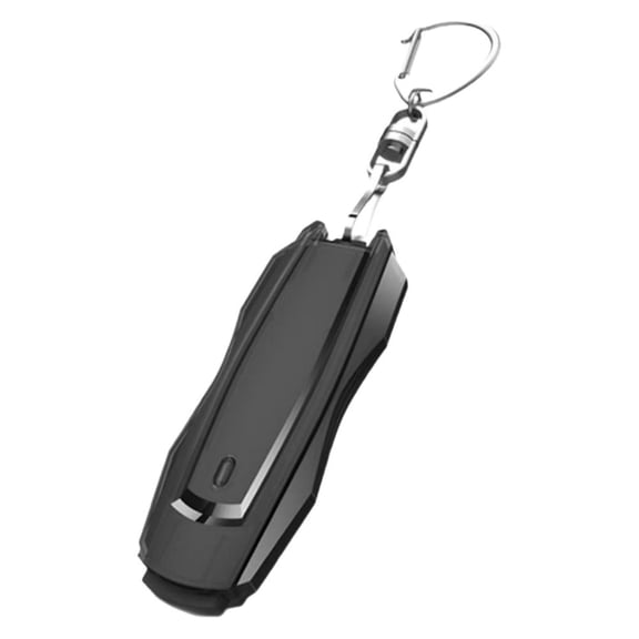 Agiufgs Anti Static Keychain Plastic, Eliminates Static Electricity with Portable Design, for Office Home Electronics Use, Black, 1pcs