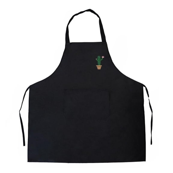 Agiufgs Apron PVC, Protects Clothing From Stains, for Kitchen Cooking Car Washing Manicure, Black