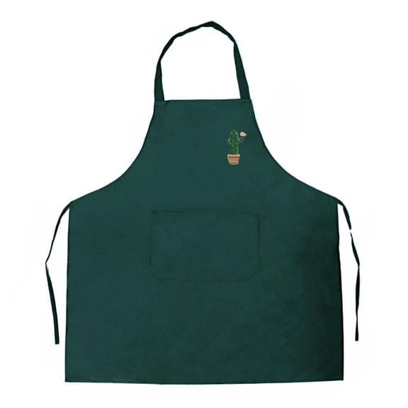 Agiufgs Apron PVC, Protects Clothing From Stains, for Kitchen Cooking Car Washing Manicure, Green