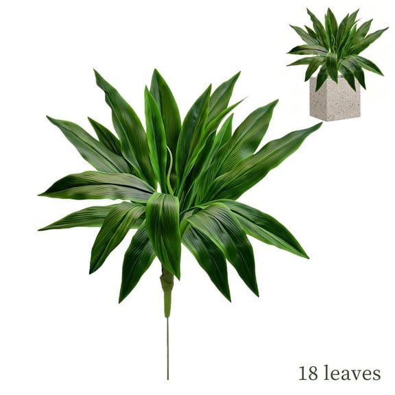 Agiufgs Artificial Agave Plant 20.47, Lifelike Plastic Decor, for Shelf Desk Windowsill Display Setup and Daily, White