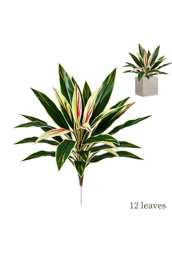 Artificial Agave Plant 20.47, Lifelike Plastic Decor, for Shelf Desk Windowsill Display Setup and Daily, White