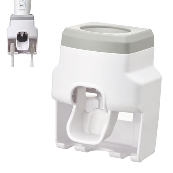 Agiufgs Automatic Toothpaste Dispenser ABS, Vacuum Pump Dispenses Amount, for Bathroom Counter Organization Setup and Daily, Gray