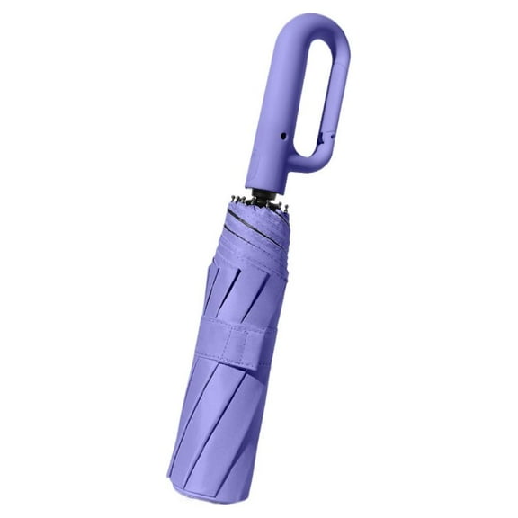 Agiufgs Automatic Umbrella 9.8 in Folded, One-Touch Open and Close, for Rain and Sun Protection Setup and Daily Use, Purple