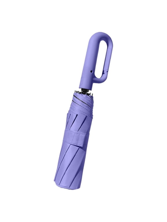 Automatic Umbrella 9.8 in Folded, One-Touch Open and Close, for Rain and Sun Protection Setup and Daily Use, Purple