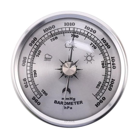 Agiufgs Barometer 2.76 in Diameter, Precisely Measures Atmospheric Pressure in Mmhg and Hpa, for Wall Mounted in Living, Black