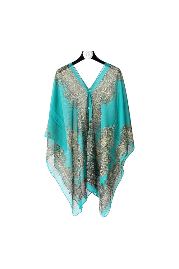 Beach Sun Protection Shawl, Breathable and Non-Pilling with Lightweight Wrap Design, for Swimsuit Beach Cover Up, Blue