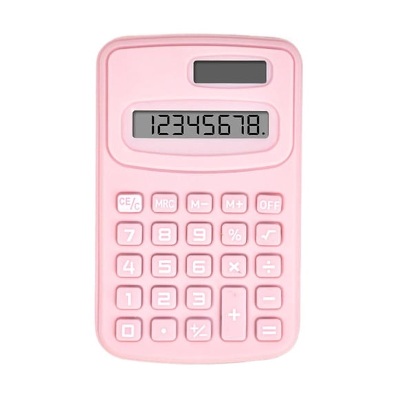 Agiufgs Calculator 10 X 2.48 in, Large Button Design with Low Power, for School Office Cash Register Setup and Daily Use, Pink
