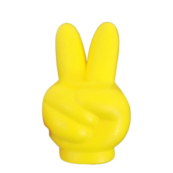 Agiufgs Car Antenna Topper Peace Sign, Easy to Install with Universal, for Vehicle Decoration Setup and Daily Use, Yellow