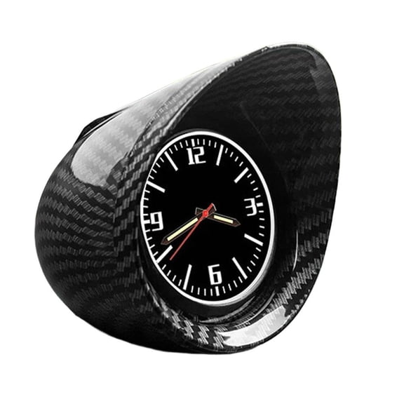 Agiufgs Car Clock Ornament Carbon, High-Definition Backlit Display with Quartz Design, for Dashboard Center Console or, Multicolor