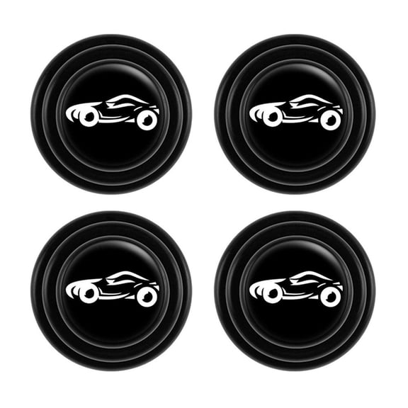 Agiufgs Car Door Shock Absorber Pads 4 Pack Silicone, Three-Layer Buffer Noise Reduction, for Car Doors Trunk Engine Hood, Black