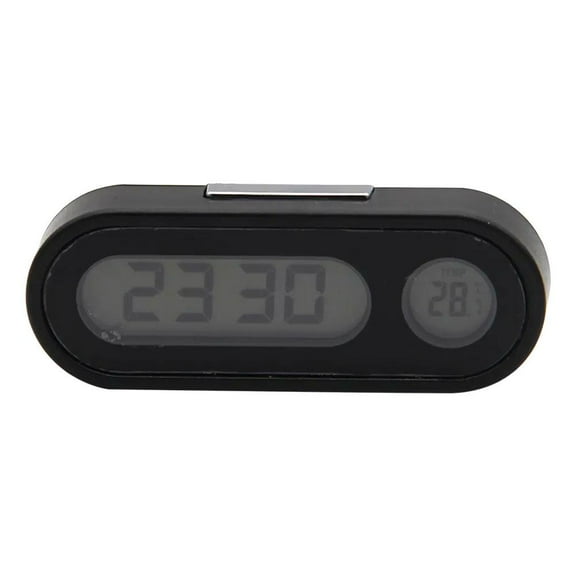 Agiufgs Car Electronic Clock, Dual Functionality with Clear Digital Display, for Dashboard or Center Console Display, Black, One Size