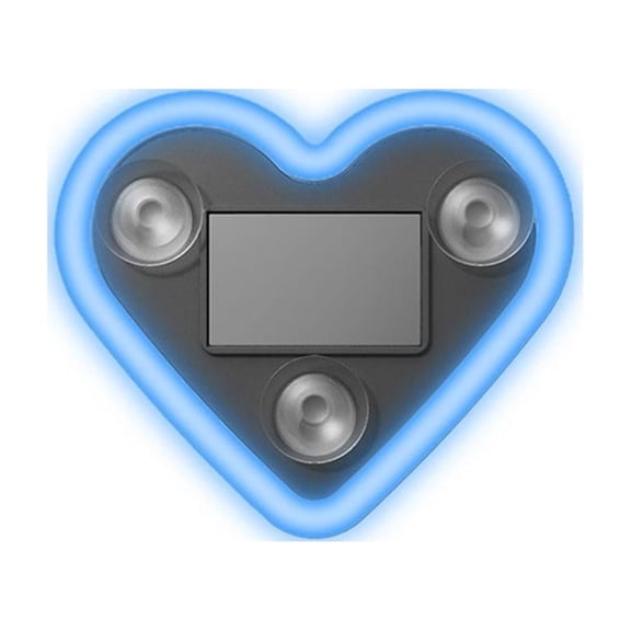 Agiufgs Car Heart Light 40 LED Neon, Solar Powered with 5 Modes, for Car Dashboard Decoration Display Use, Blue