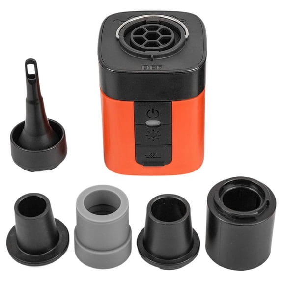 Agiufgs Electric Pump 3-in-1 with Lantern, Fast Inflation and Deflation, for Camping Hiking Travel Home Organization, Orange