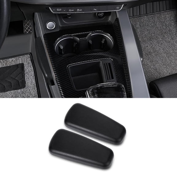 Agiufgs Car Leg Rest Cushion Microfiber Leather, Relieves Knee Pressure and Fatigue, for Driving Armrest Box Door Handrail, Black, 1pair