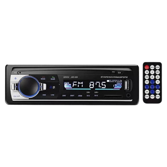 Agiufgs Car MP3 Player 12V 4x45W Fm, Hands-Free Calling and Stereo Sound, for Car Audio System Upgrade Setup and Daily Use, Black, One Size