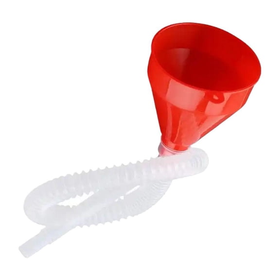 Agiufgs Car Refueling Funnel, Anti-leakage Filler for and Oil, for Motorcycle Farm Machine Automotive, Red, One Size