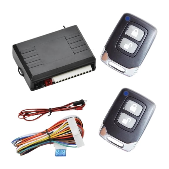 Agiufgs Car Remote Central Locking, Remote Lock and Unlock with LED Warning Light, for Cars with Central Locking System, Multicolor, 1set