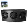 thumbnail image 1 of Agiufgs Car Ventilation Fan 9.06 X 4.33 X 2.76 in, Triple Fan Rapid Exchange, for Car Interior Odor and Heat Removal, Black, 1 of 7