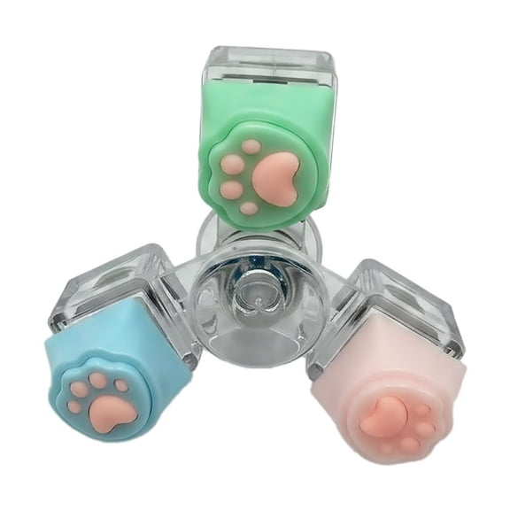 Agiufgs Cat Paw Fidget Spinner 2.83 in X 2.83, Stress Relief and Focus Aid, for Work School or Travel Setup and Daily Use, 3 Keys